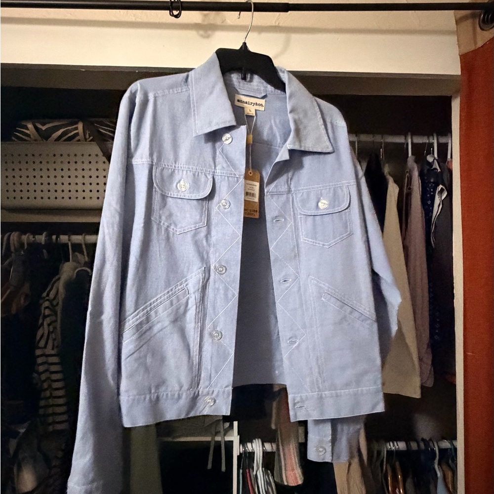 McNairy & Co Men's Light Blue Shirt Jacket - Picture 6 of 6